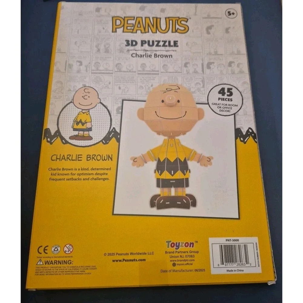 NEW & RARE🥜Peanuts Charlie Brown‎ 3D Puzzle🧩45 Pieces🎁 Nostalgia Gift